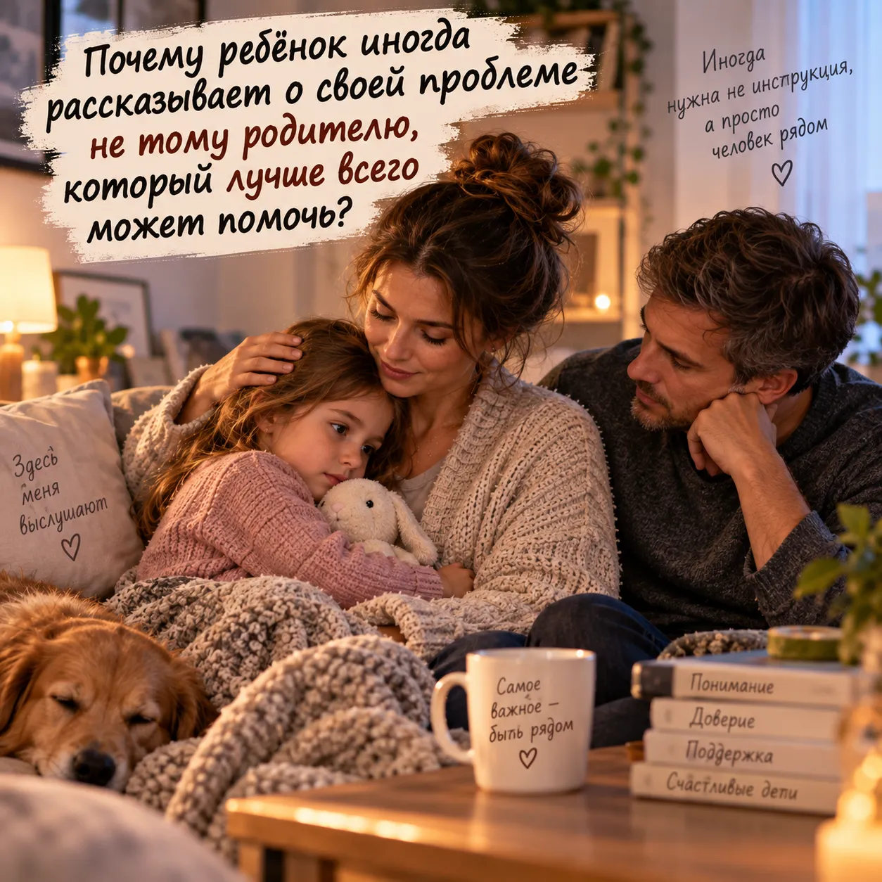 Иногда ребёнку нужна не готовая помощь, а человек, рядом с которым можно спокойно рассказать о своей проблеме. Доверие начинается с простого: выслушать и побыть рядом