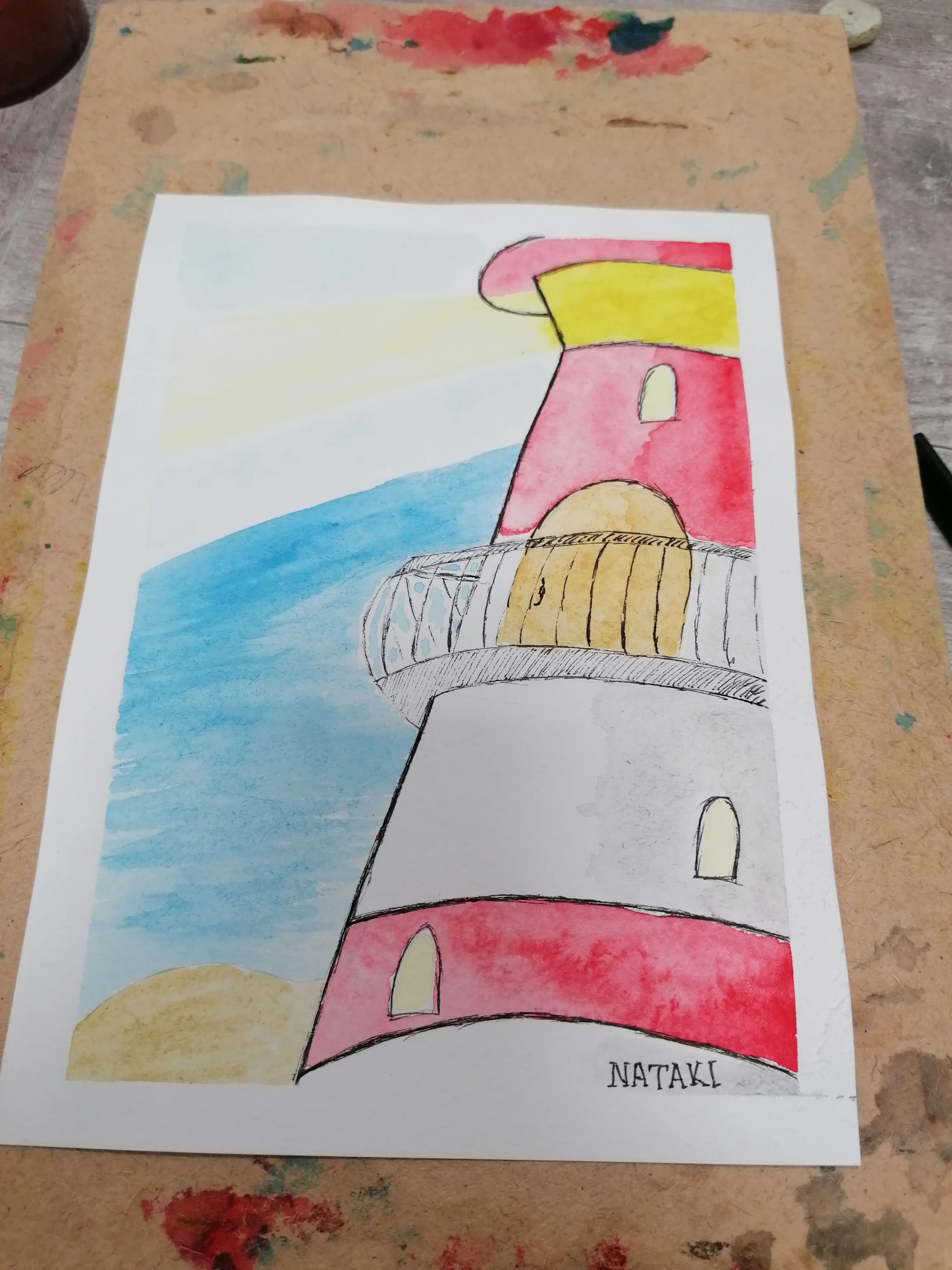 Мой акварельный маяк 🎨 #2