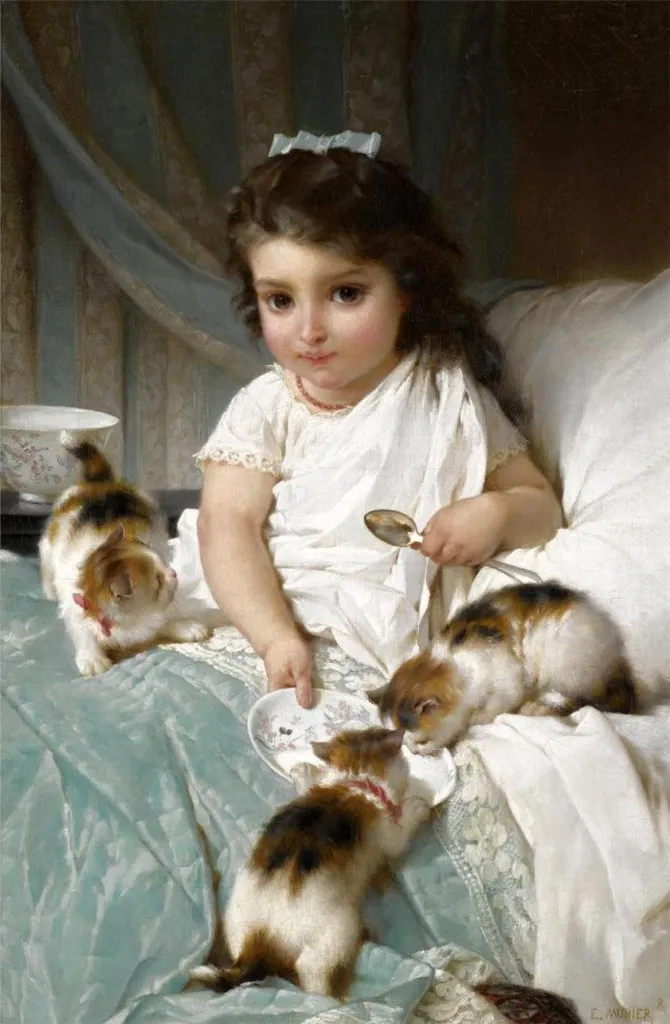 «Утренний завтрак» (The Morning Meal) — Эмиль Мюнье, 1880 год