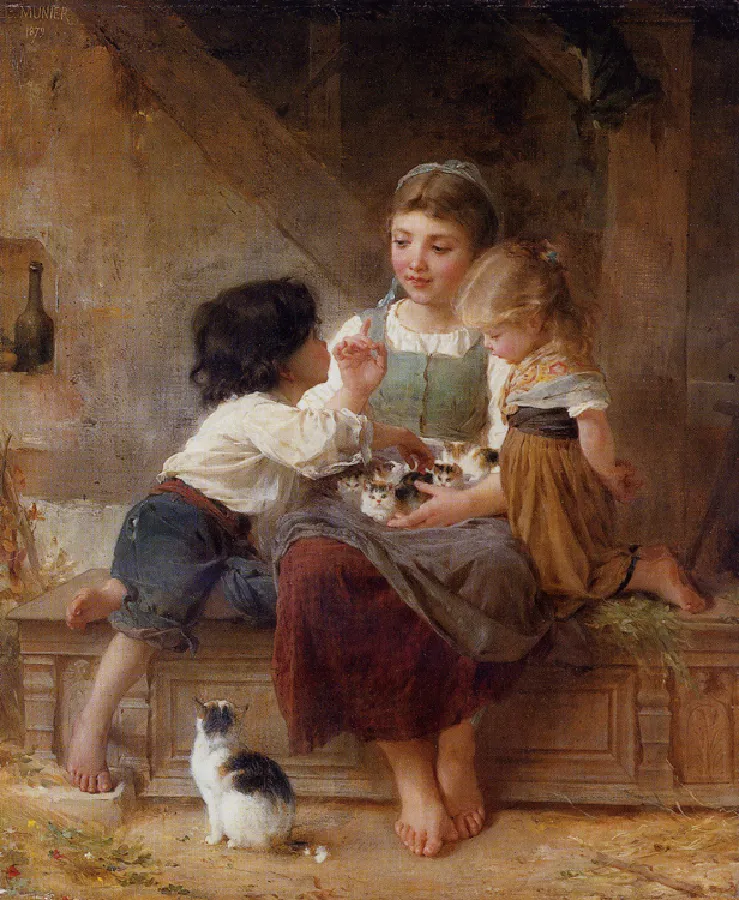 «Счастливое семейство» (A Happy Family) — Эмиль Мюнье, 1879 год