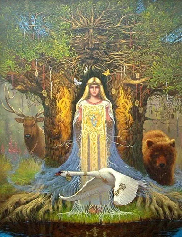 Баба Ягиня - мудрая женщина, помощница леса