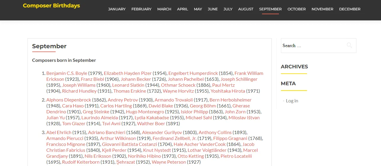 [Composer Birthdays. Я помню то, что вам необязательно.] #2