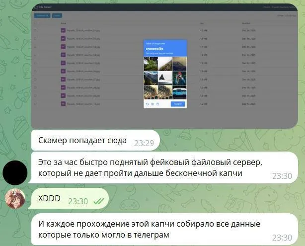Айтишники заставили мошенника бесконечно решать капчу с селфи. #4