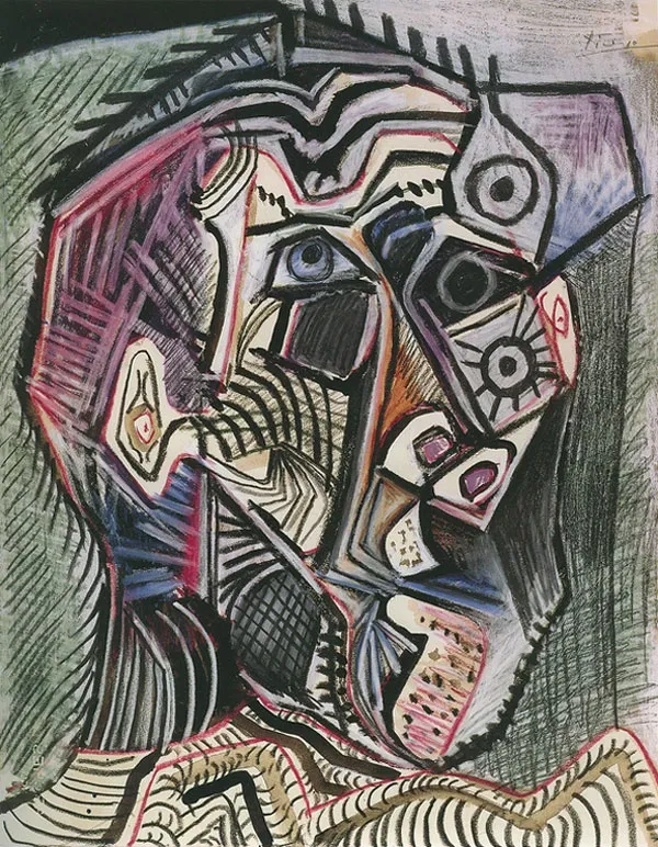 П. Пикассо Автопортрет.Живопись, 1972, 65.7×50.5 см