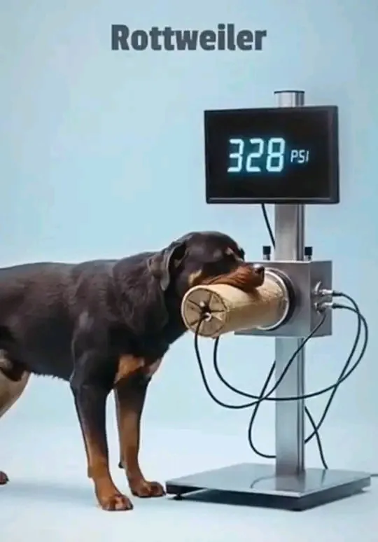  PSI (Pounds per Square Inch): измеряем мощь укуса у разных пород..PSI—(фунт на квадратный дюйм) #3