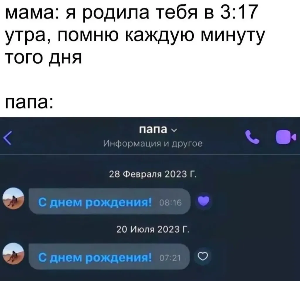Ну... хотя бы поздравляет ) #1