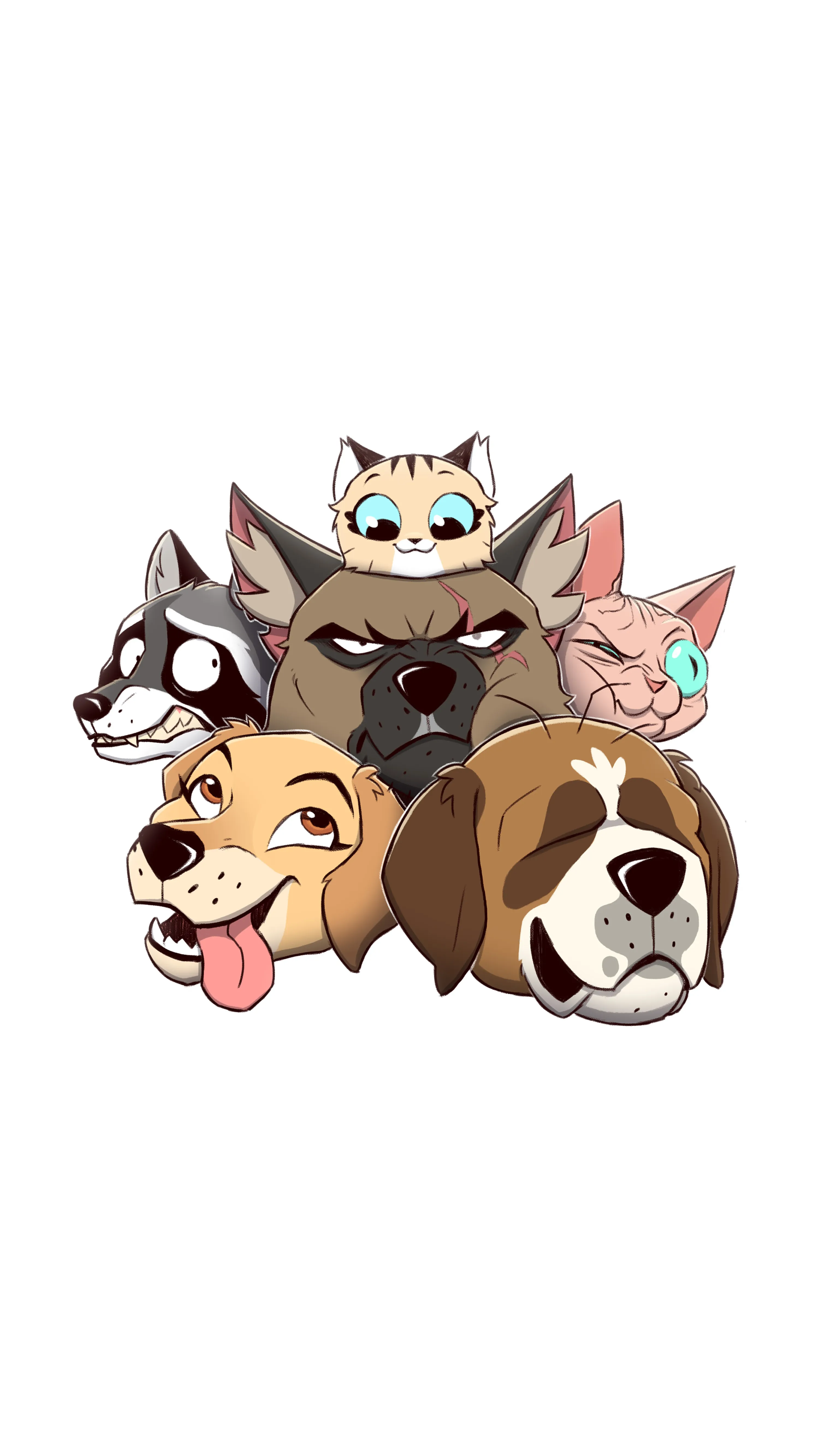 Pixie & Brutus - heads wallpaper (light & dark) #1
