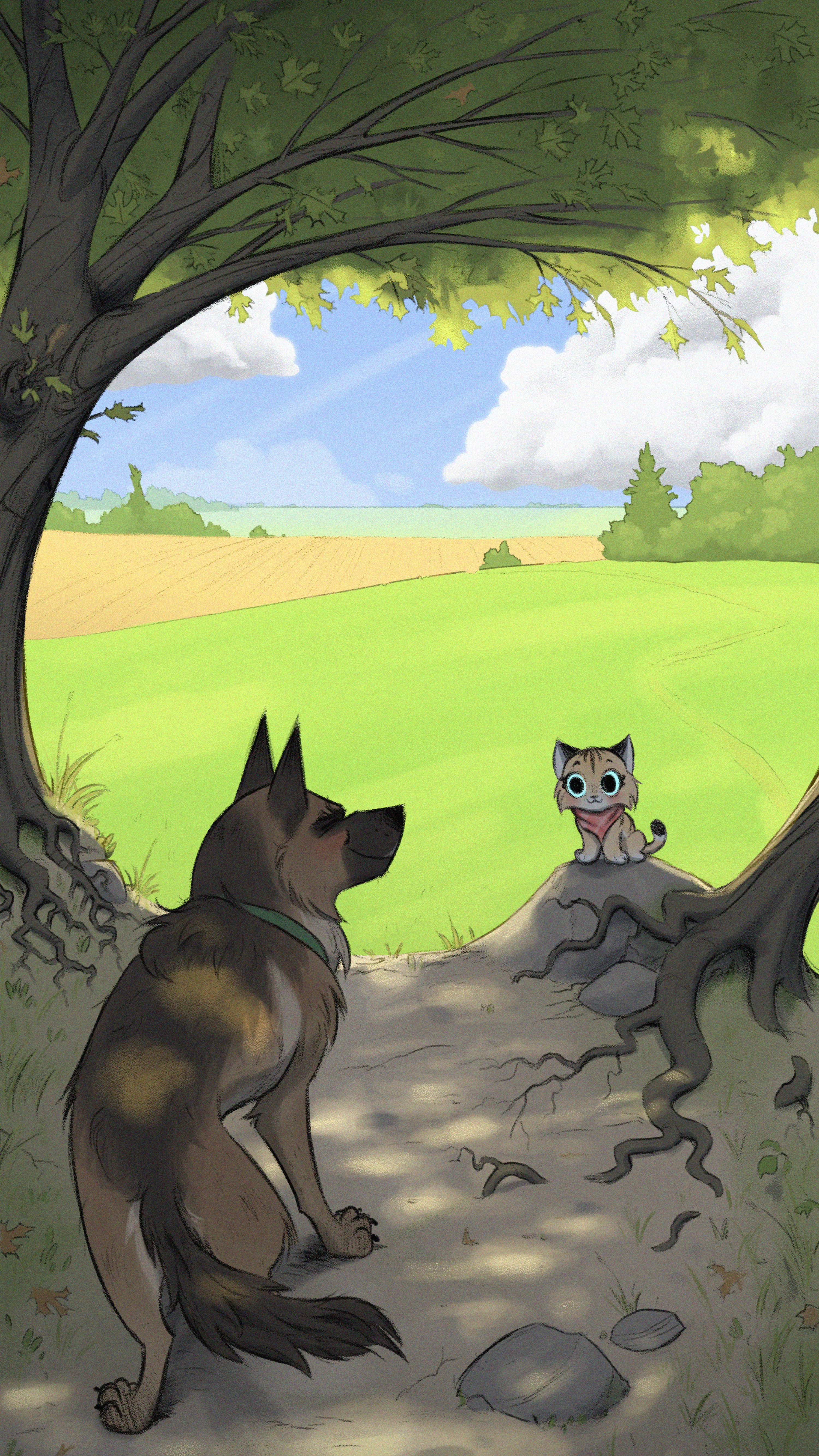 Pixie & Brutus - Watercolor wallpaper #1