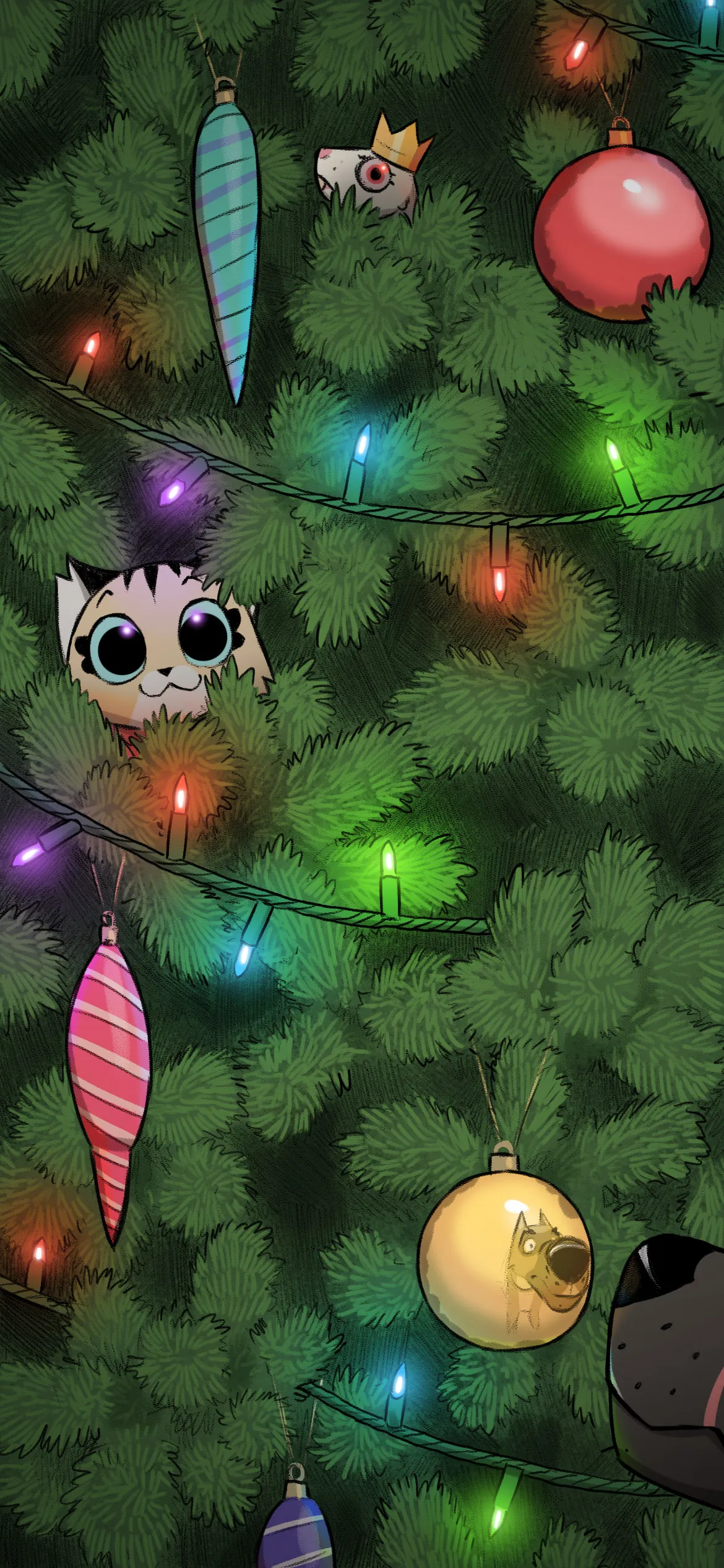 Pixie & Brutus - Christmas tree wallpaper #1