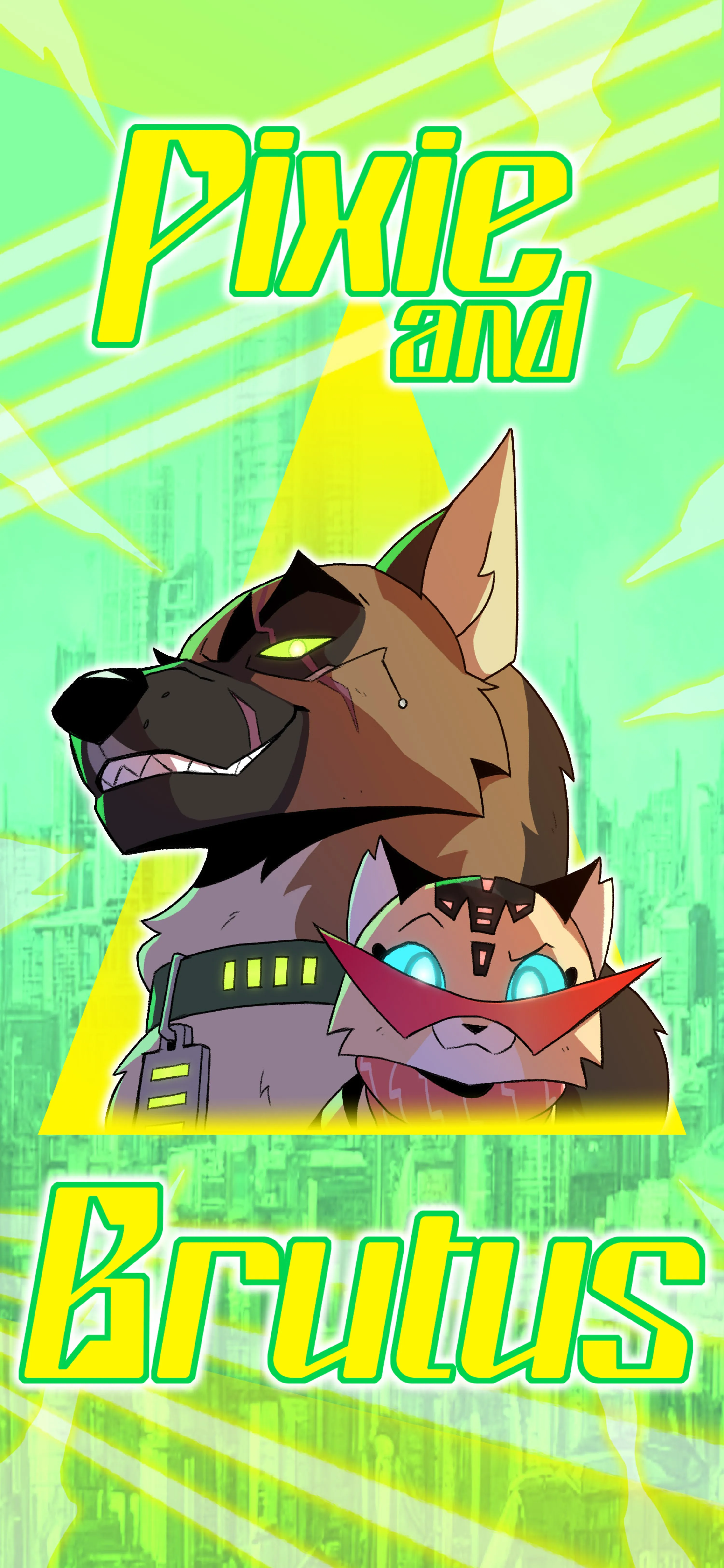 Pixie & Brutus - Cyberpunk wallpaper #1