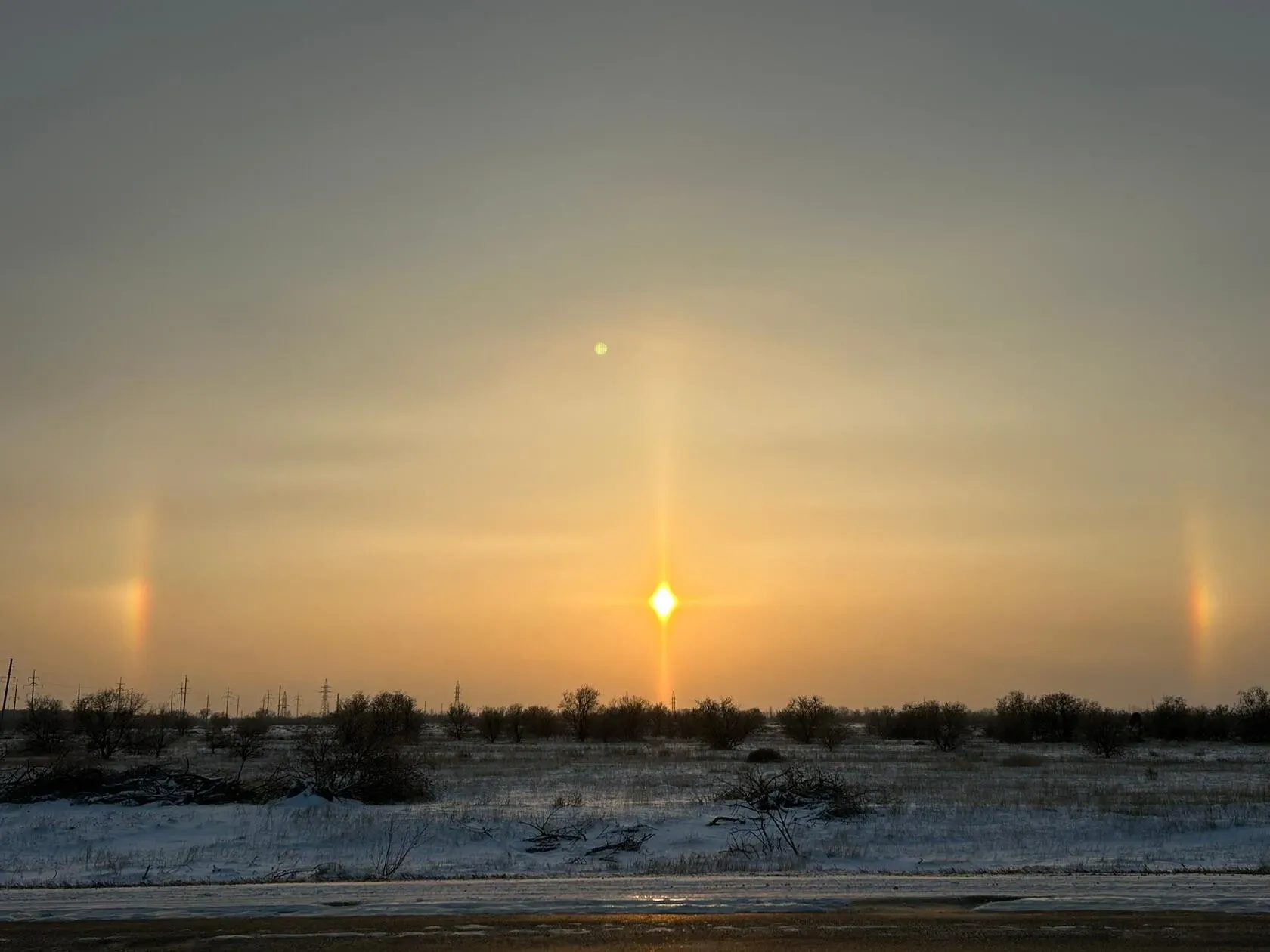 Зимний закат в степной зоне Алтайского края #1
