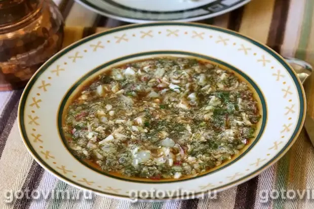 Несколько рецептов окрошки на квасе: с мясом, без мяса, с колбасой  #6