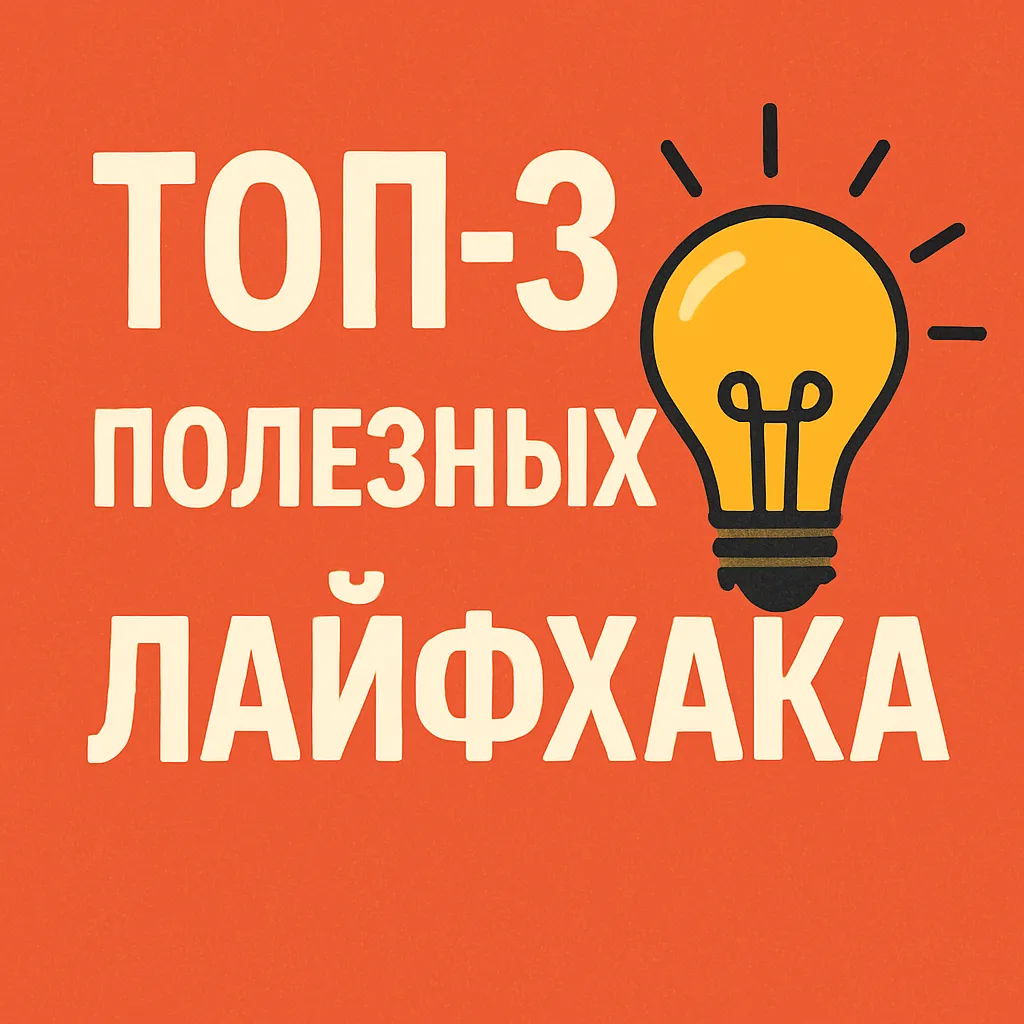 ТОП-3 полезных лайфхака  #1