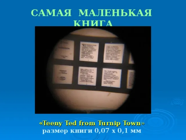 📖 "Teeny Ted from Turnip Town" – самая маленькая книга в мире #1
