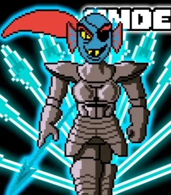 Андайн из игры "undertale" 