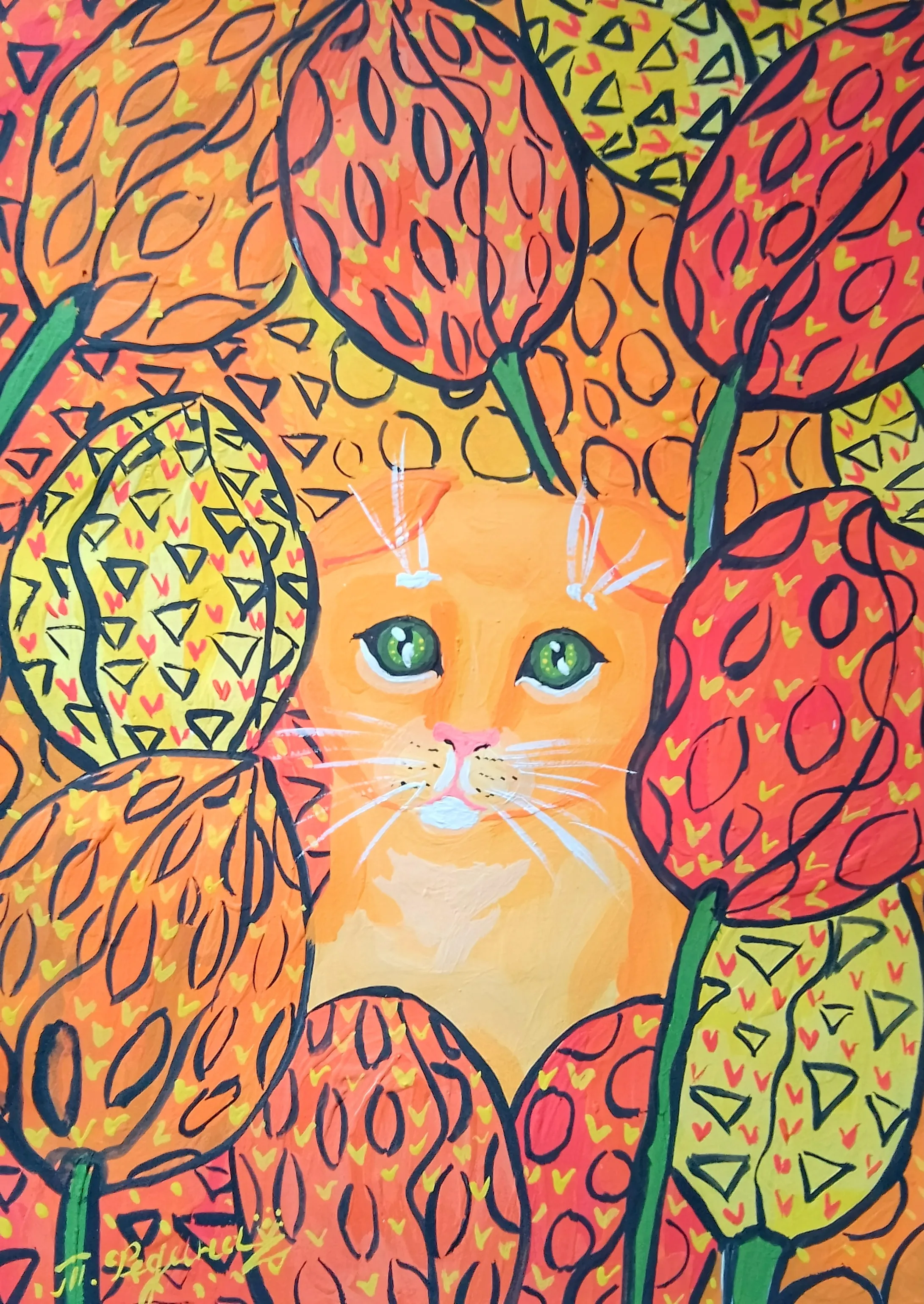 Мартовский кот (акрил) #1