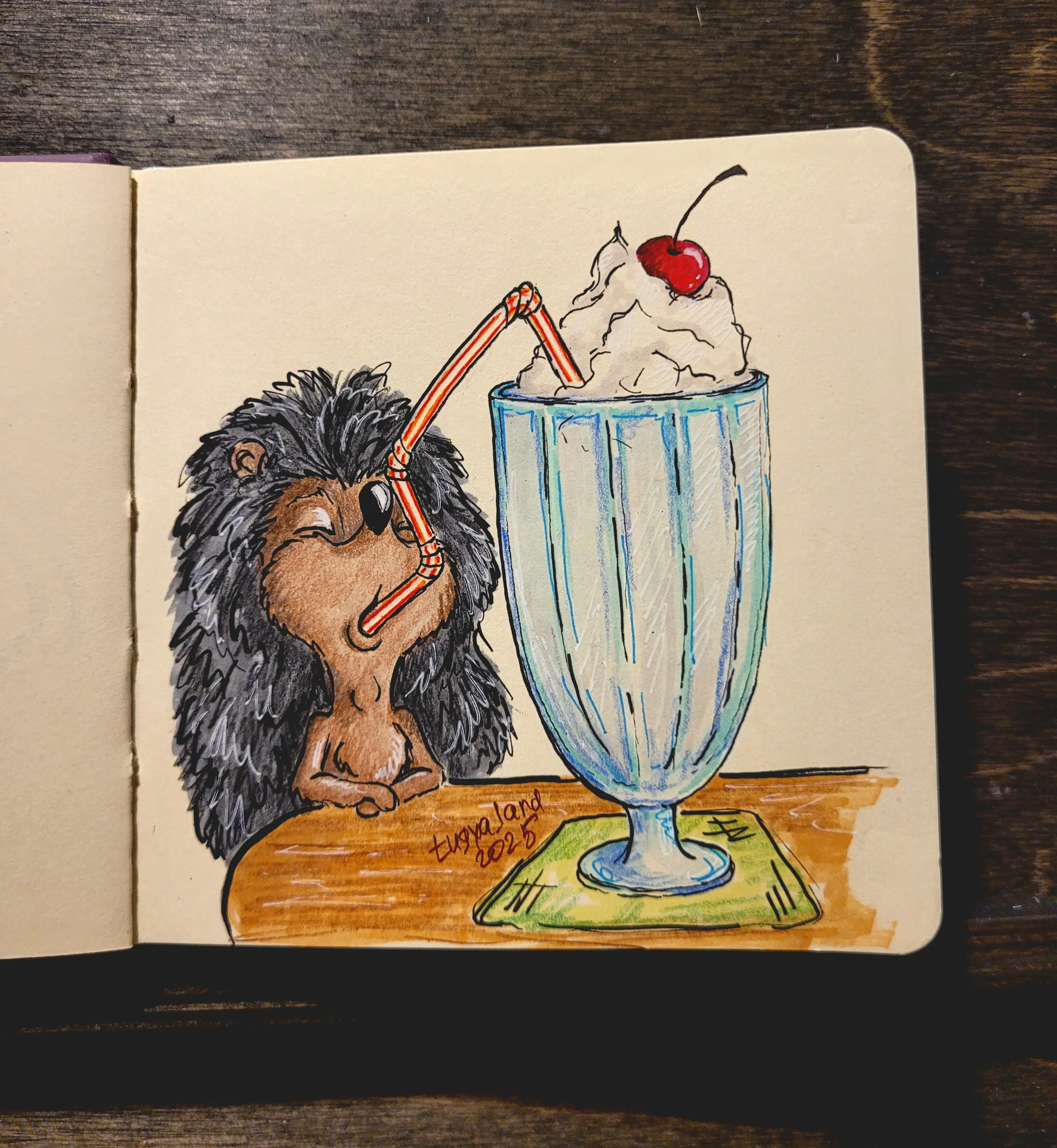 День 13: Drink/ Напиток    Главное не лопнуть,.. от такой порции молочного коктейля 😳