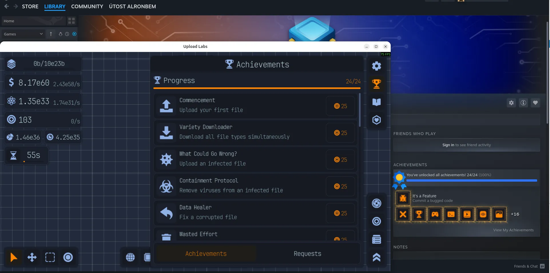 В Upload Labs теперь есть Достижения Steam #1