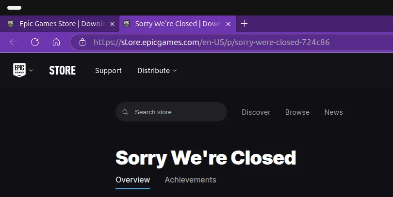 Epic Games Store закрылся #1