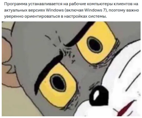 Из описания вакансии