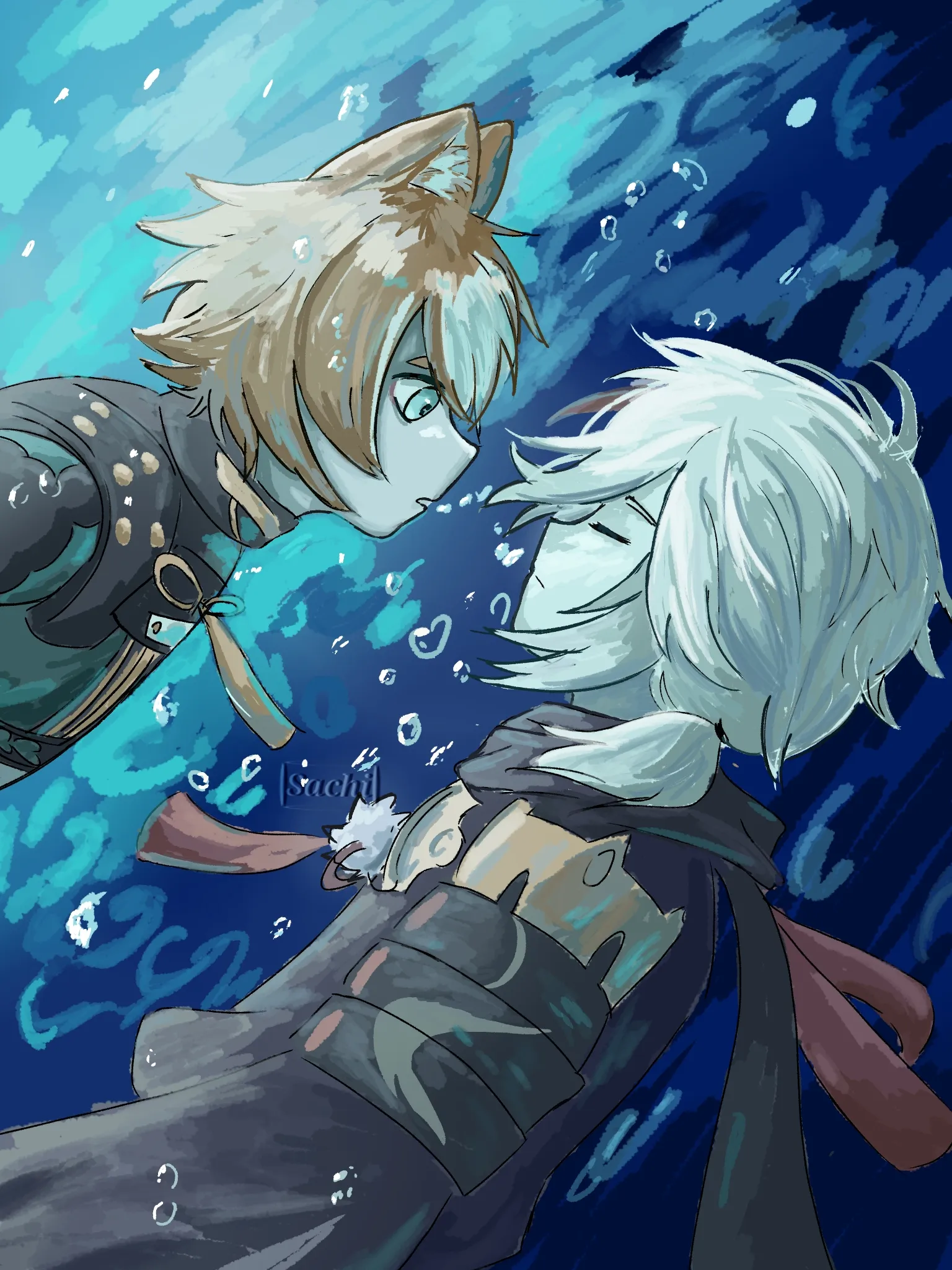 Kazuha and Gorou Underwater #2