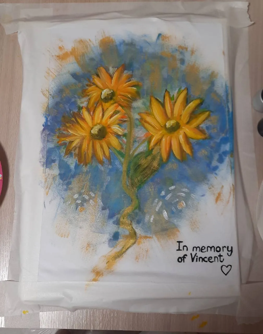 Роспись футболки 🌻 #2