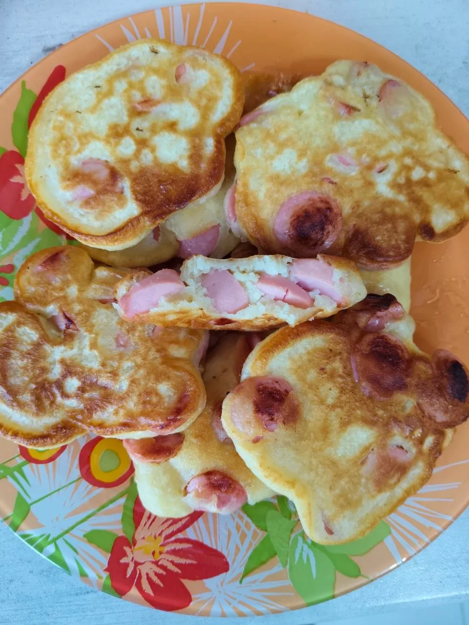 Оладушки с сосисками
