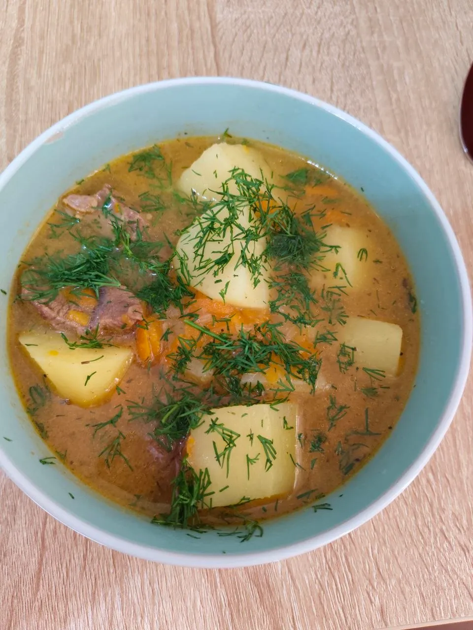 Тушеная картошка со свининой